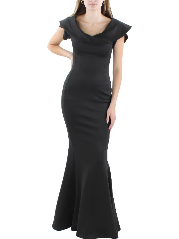 All Season Fashion Collection Womens Full Length Cap Sleeve Evening Dress