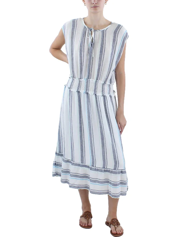 New Arrival Discounts Womens Linen Midi Dress