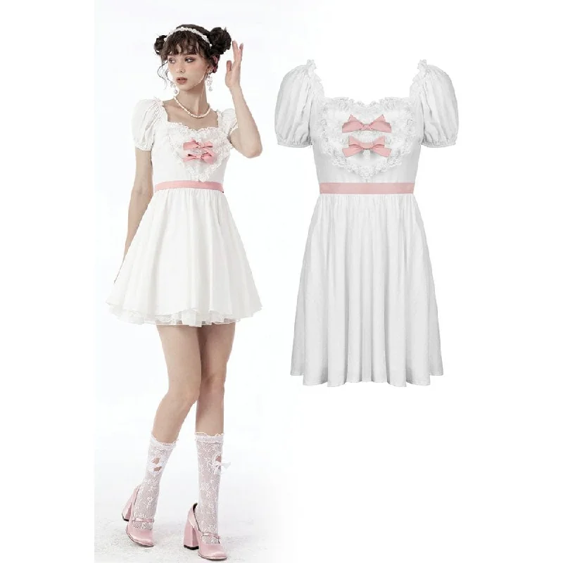 Modern Women's Clothes Women's Lolita Bowknot Puff Sleeved Princess Dress Wedding Dress Modern Women's Clothes Women's Lolita Bowknot Puff Sleeved Princess Dress Wedding Dress