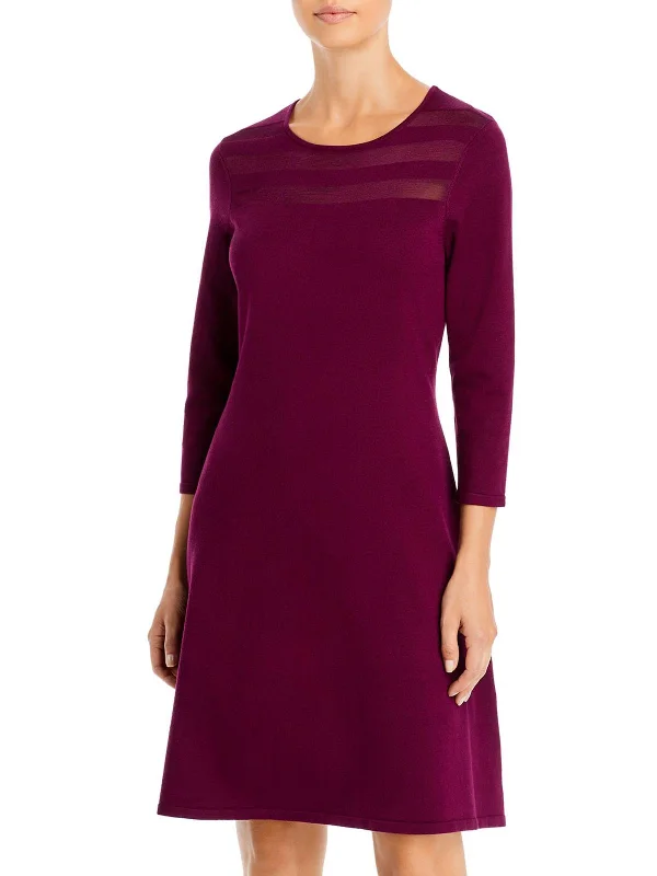 Women's Clothes For Special Occasions Womens Long Sleeve Knee Fit & Flare Dress