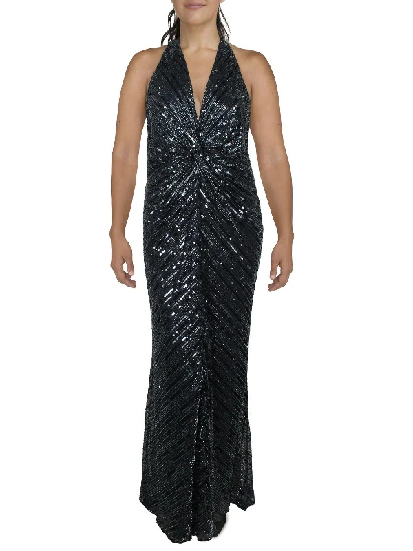 Fashion-forward Women's Wear Womens Mesh Embellished Evening Dress