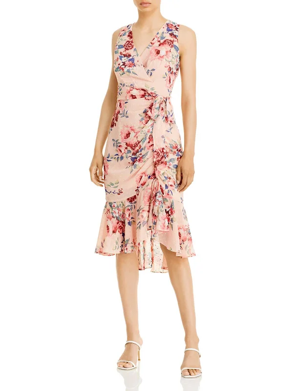 Elegant Clothing For Women Womens Ruched Knee Wrap Dress