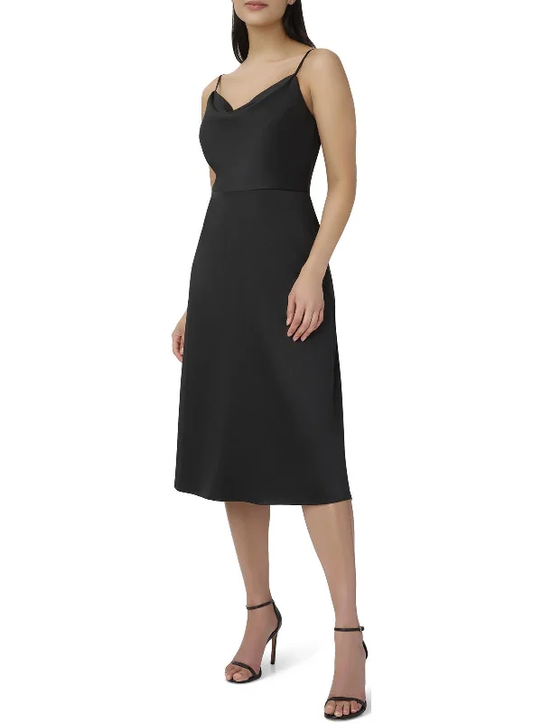 Women's Clothing For Special Occasions Womens Satin Midi Cocktail and Party Dress