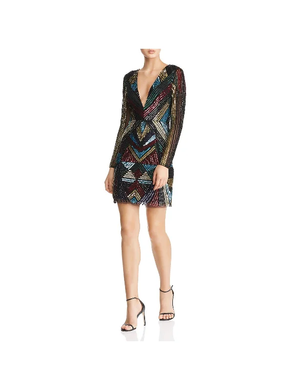 Women's Trendy Casual Clothes Womens Sequined Mini Cocktail Dress