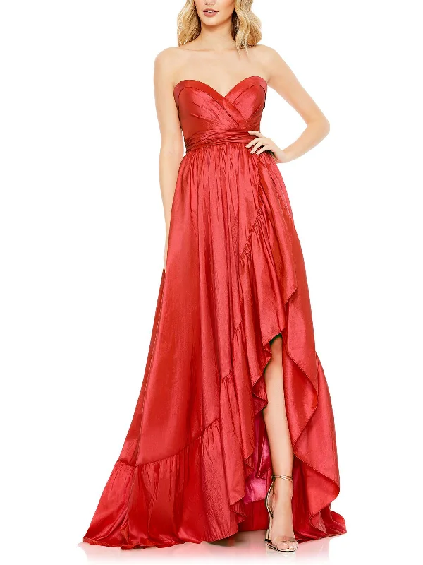 Comfortable Casual Women's Clothing Womens Shantung Strapless Evening Dress