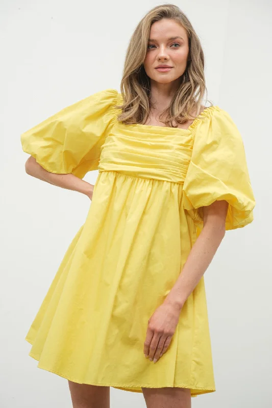 Style Upgrade Yellow Bow Dress