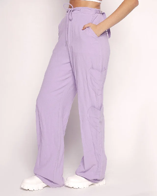 New Arrival Discounts Lover Girl Parachute Pants With Heart Shaped Pockets