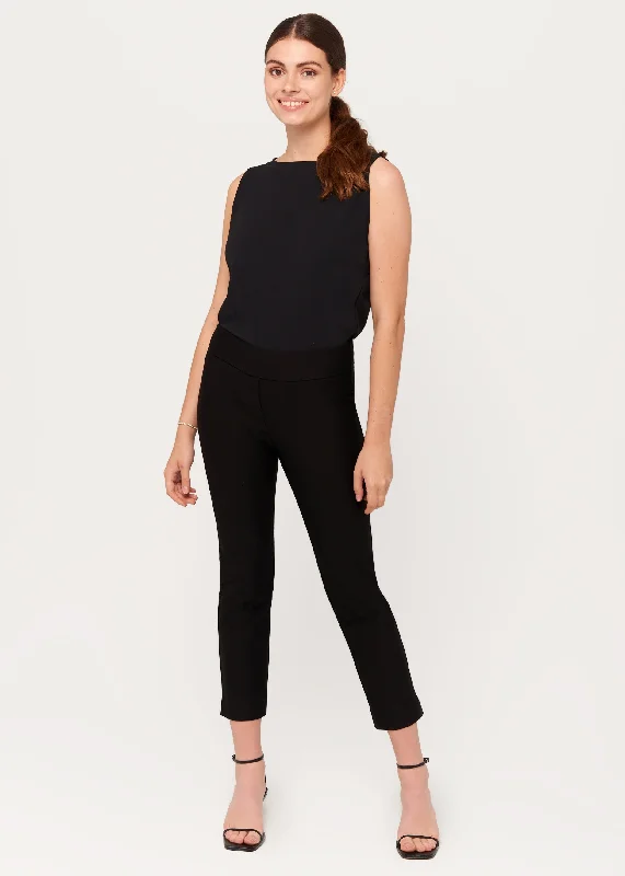 Rocker Chic Fashion Marlie Ponte Pant - Black