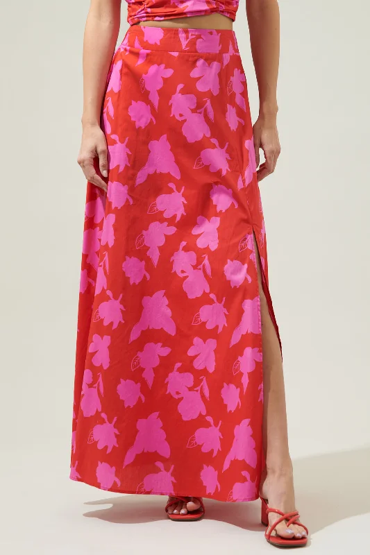 Trendy Women's Outfits for Casual Wear Raspberry Bliss Long Skirt