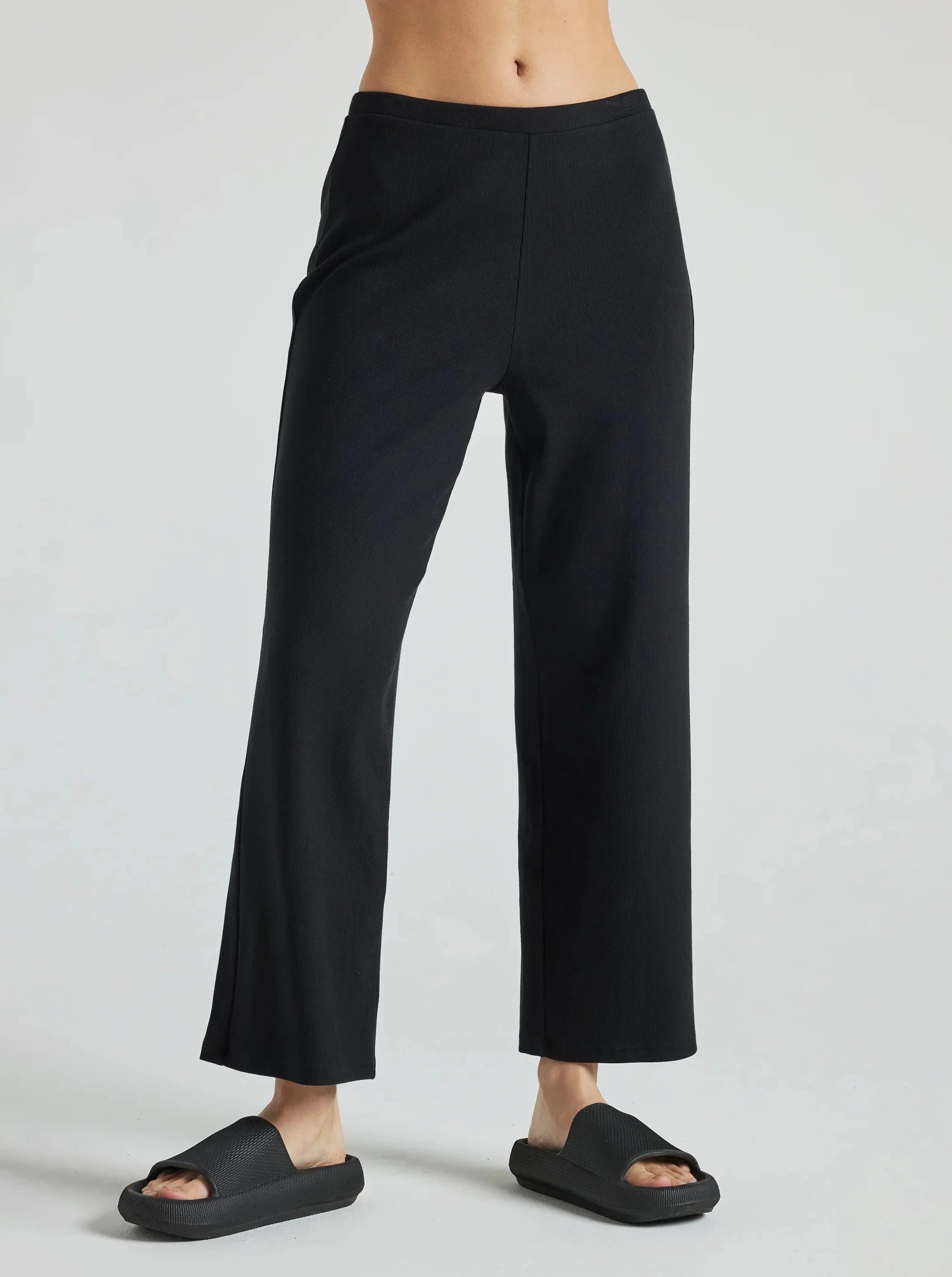 Sale Clothes Online Serene Rib Relaxed Pant - Black